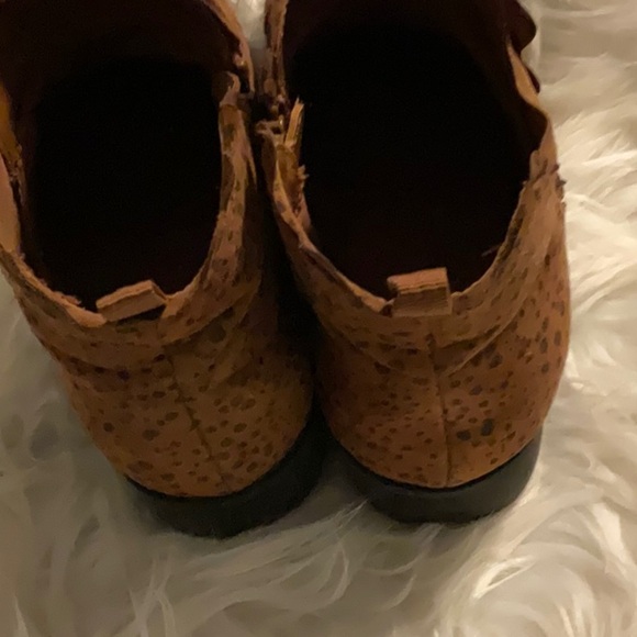 Brown Leopard Print Ankle Boots - Picture 4 of 6